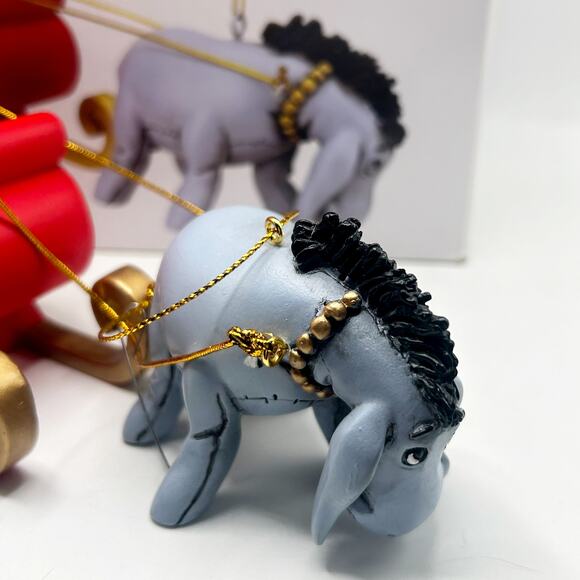 Tree Buddees Winnie the Pooh Sleigh Eeyore Piglet 2pcs Large Christmas Ornament - Picture 4 of 8